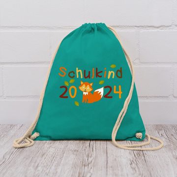 Shirtracer Turnbeutel Schulkind 2024 Fuchs, Schulanfang & Einschulung Geschenk Turnbeutel