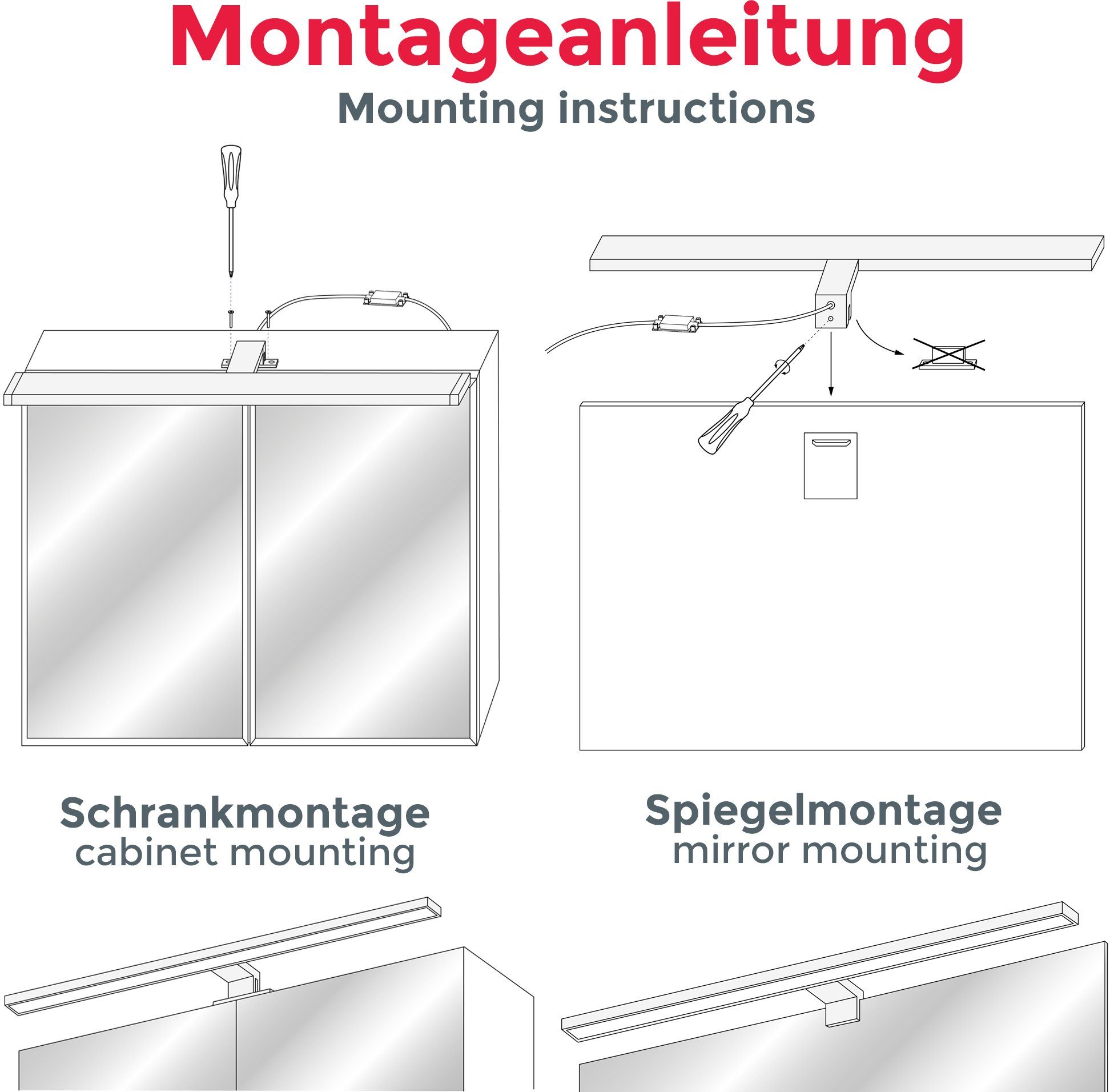 B.K.Licht Spiegelleuchte Carina, LED fest integriert, günstig online kaufen