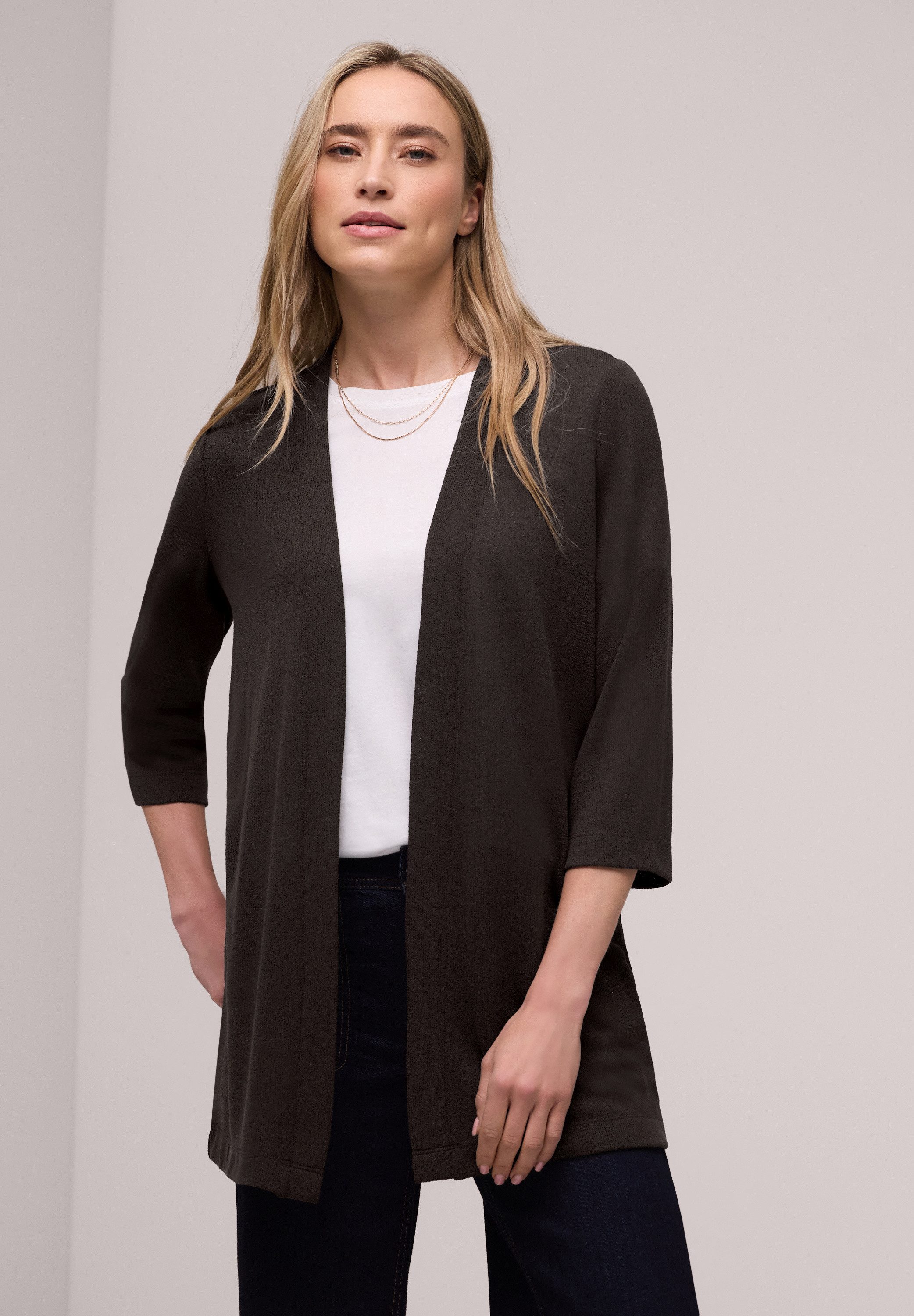STREET ONE Cardigan mit Materialmix