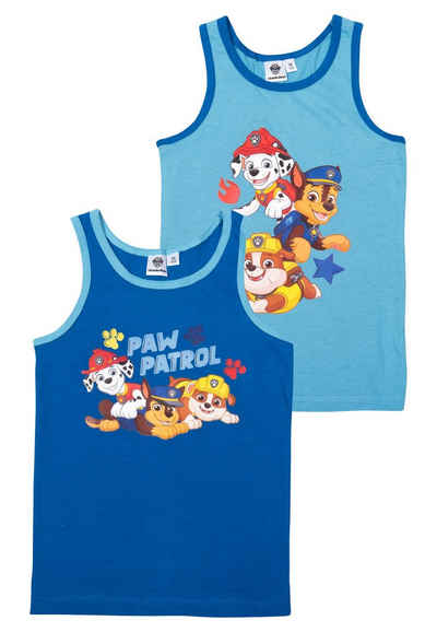 United Labels® Unterhemd Paw Patrol Unterhemd für Jungen - Tank Top Hemdchen Blau (2er Pack)