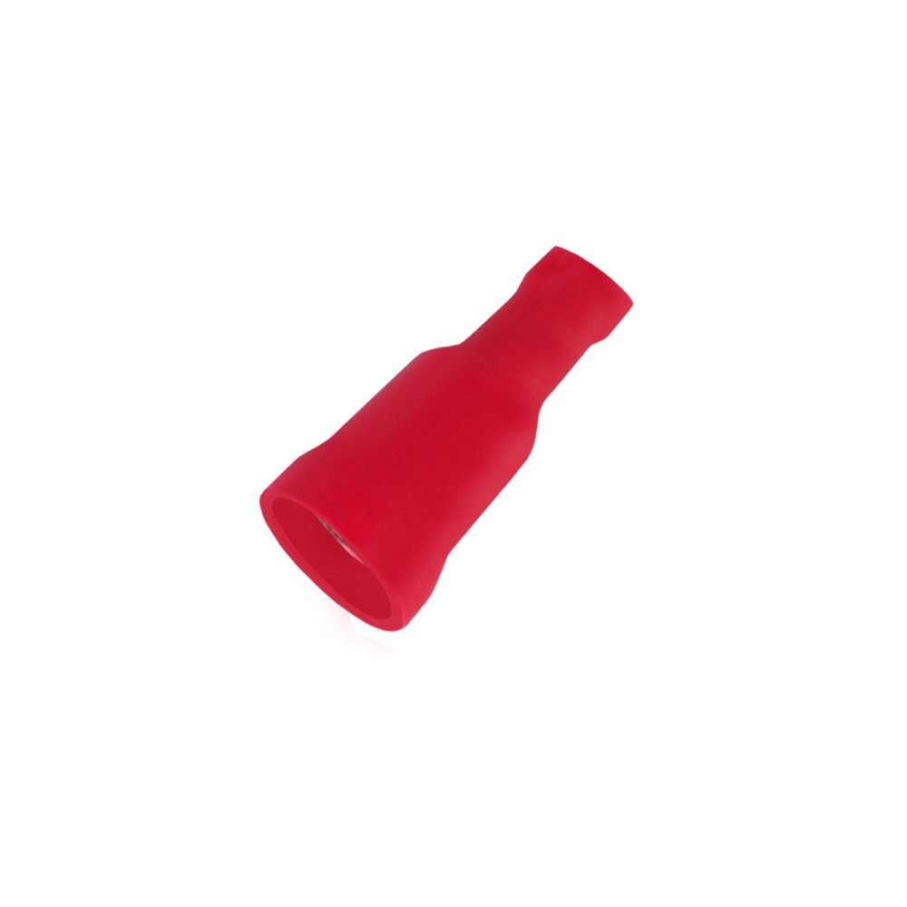 100x 0,5 rot - 6,3 ARLI 1,5 x Flachsteckhülsen Flachsteckhülsen mm vollisoliert 0,8 mm²