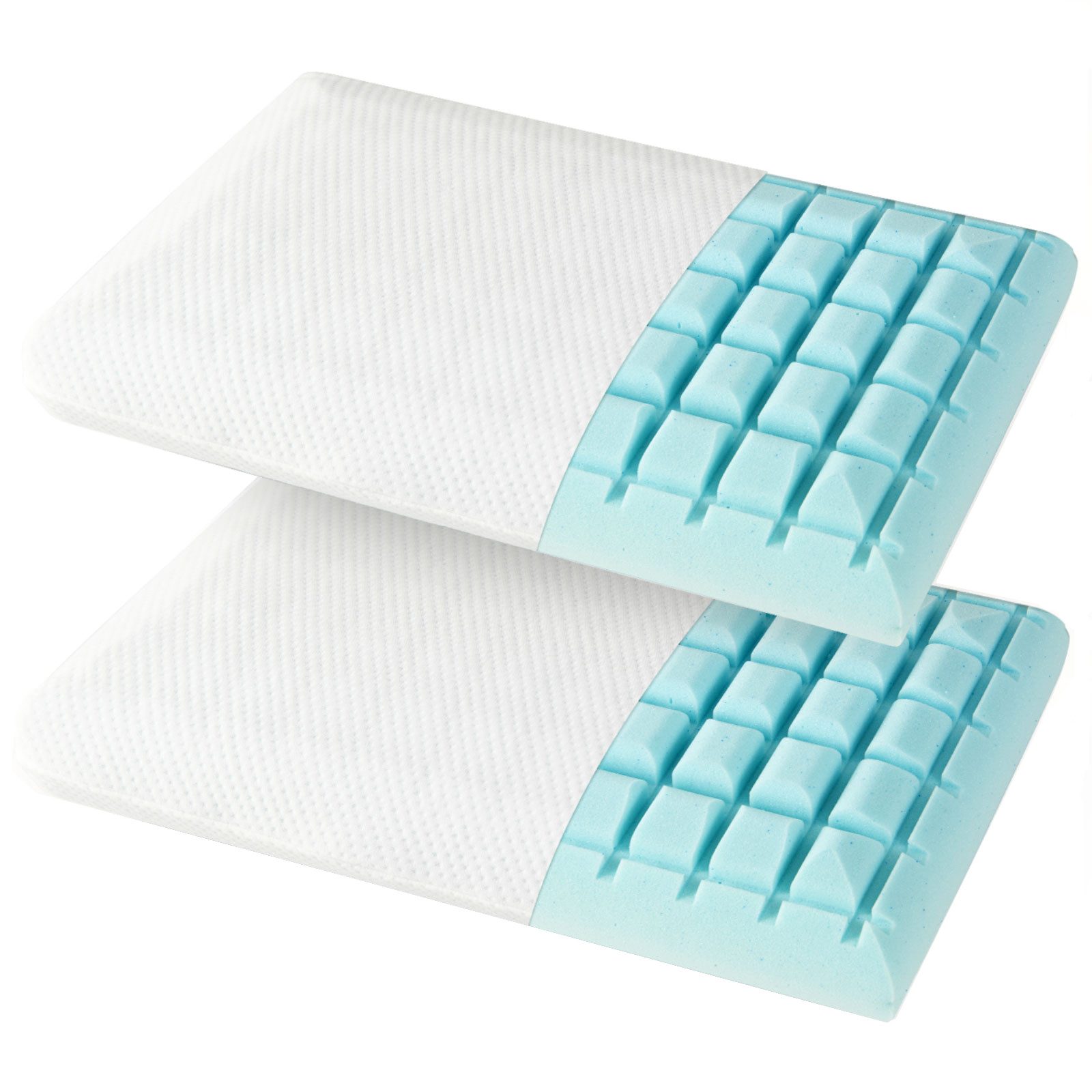 COSTWAY Kopfkissen, Füllung: Gel-Memory-Schaum, Seitenschläfer, Bauchschläf günstig online kaufen