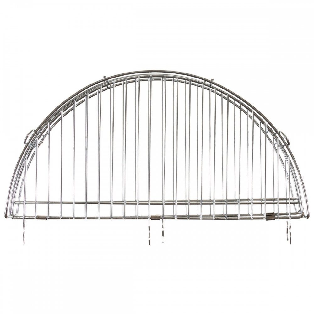 FoxOutdoor Grillrost Grillrost, rund, mit Kette, klappbar, Stahl, ca. 46,8 cm (Packung), Grillfläche: ca. 49 x 3,5 cm (D x H)