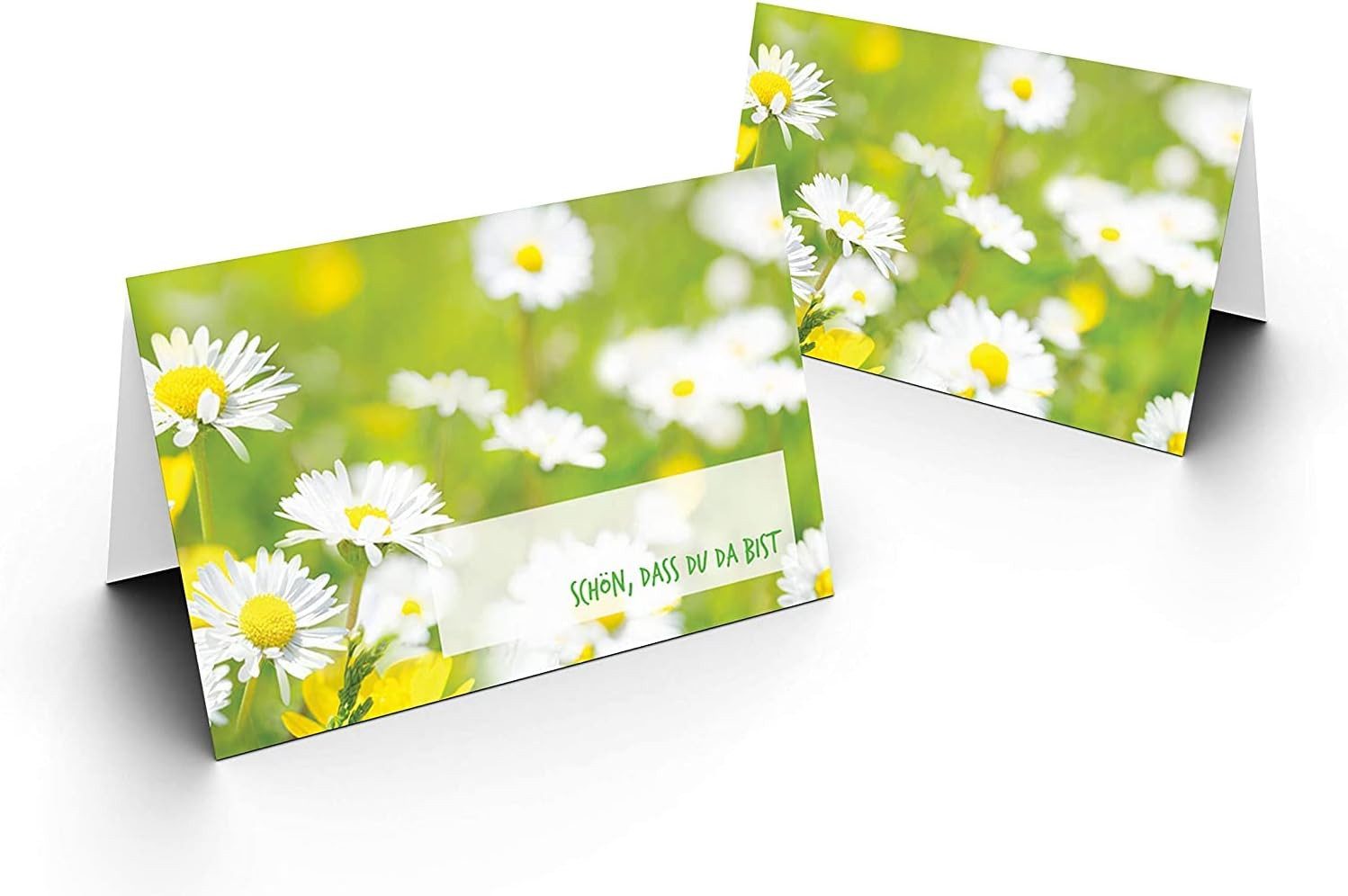 Briefumschläge24Plus Бумагаdekoration Бумагаdekoration Platzkarte Butter Blume 50 Stück, Бумага UV-Lack glänzend