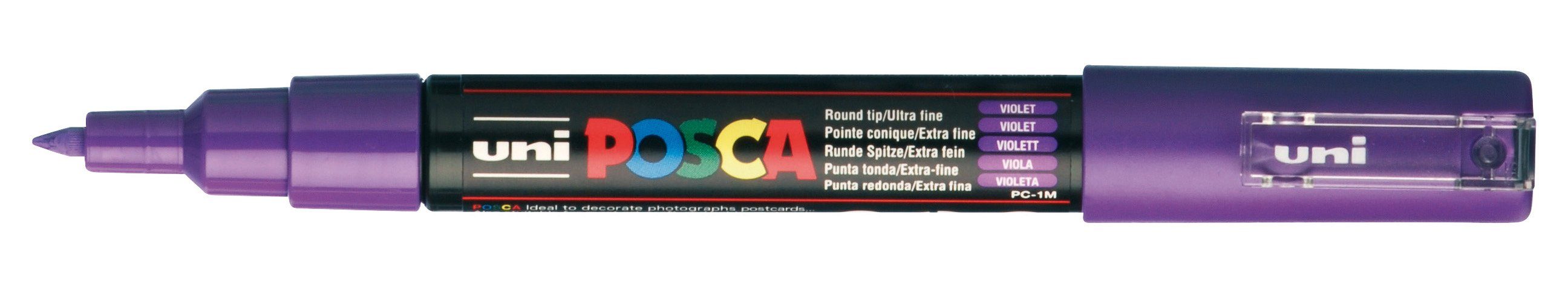 POSCA Marker Marker PC-1MC, Lichtecht, Wasserbasis, Geruchsneutral, Wasserverdünnbar Violett