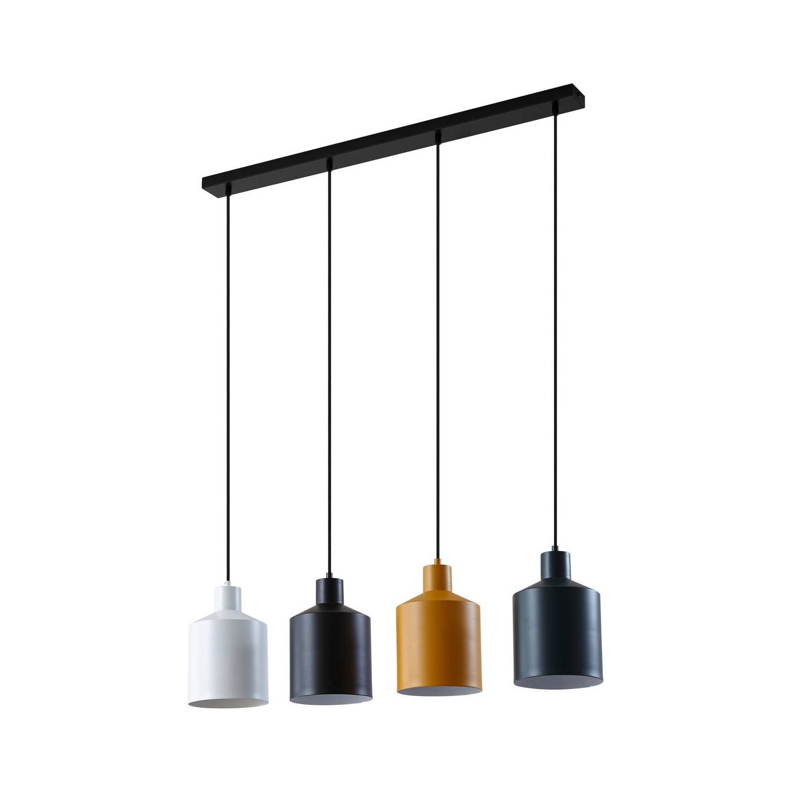 Lindby Hängeleuchte Tirane, Metall, Schwarz IP20, 4 x 60 W