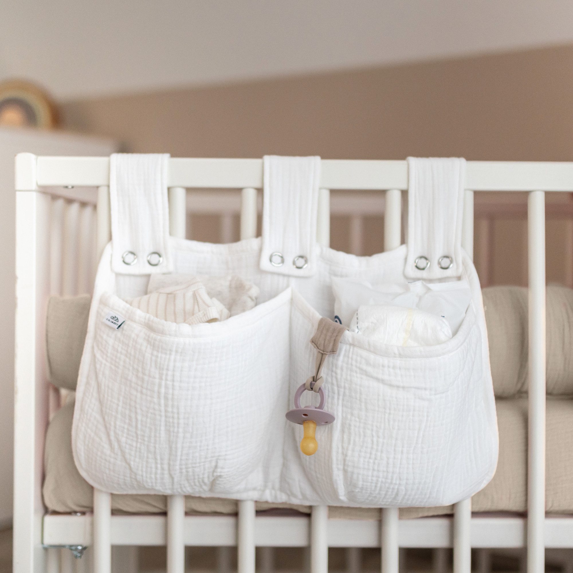 lilimaus Betttasche Bett-Organizer für Kinderbett - Tasche für Spielzeug & Bücher (1-tlg), Bücher & Kuscheltiere griffbereit am Bett - optional mit Gold