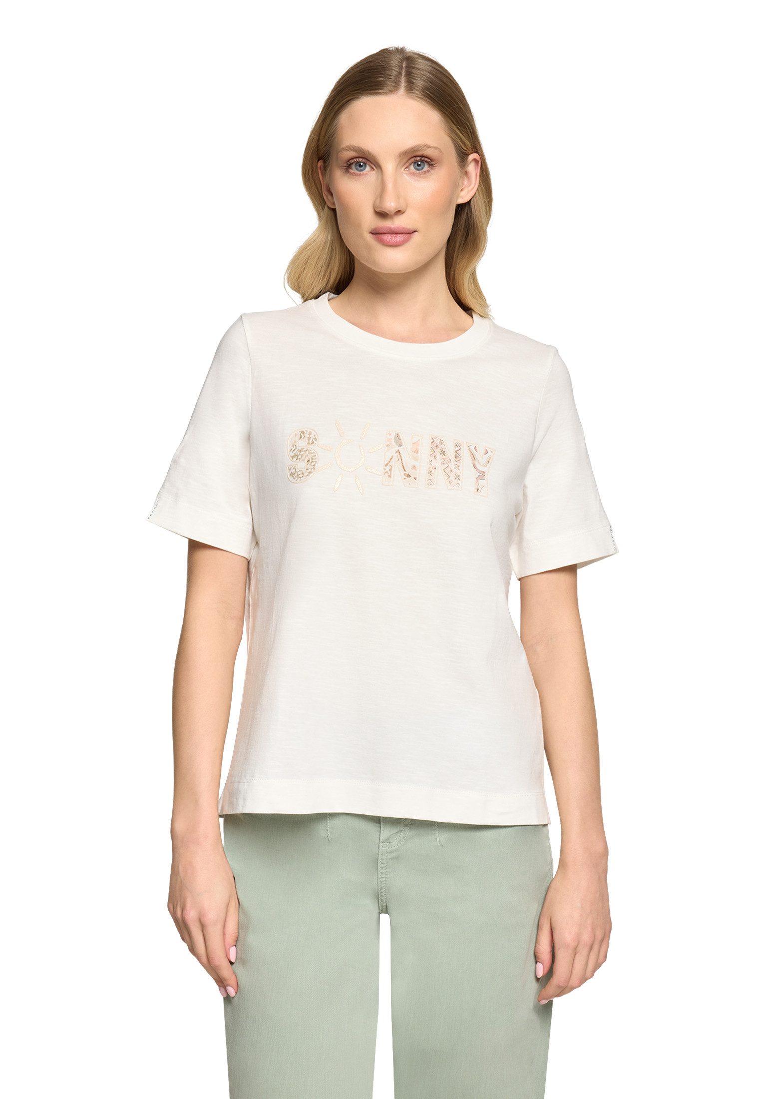 Cartoon Kurzarmshirt Damen mit Rundhalsausschnitt (1-tlg) Druck