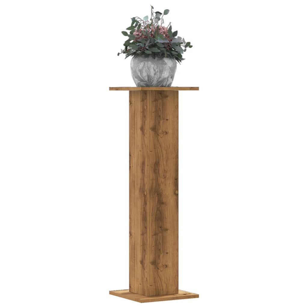 vidaXL Blumenständer Pflanzenständer 2 Stk. Artisan-Eiche 30x30x95 cm Holzwerkstoff (1 St)