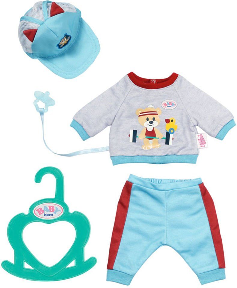 Baby Born Puppenkleidung Little Sport (Set, blau, 36 5-tlg) Outfit cm