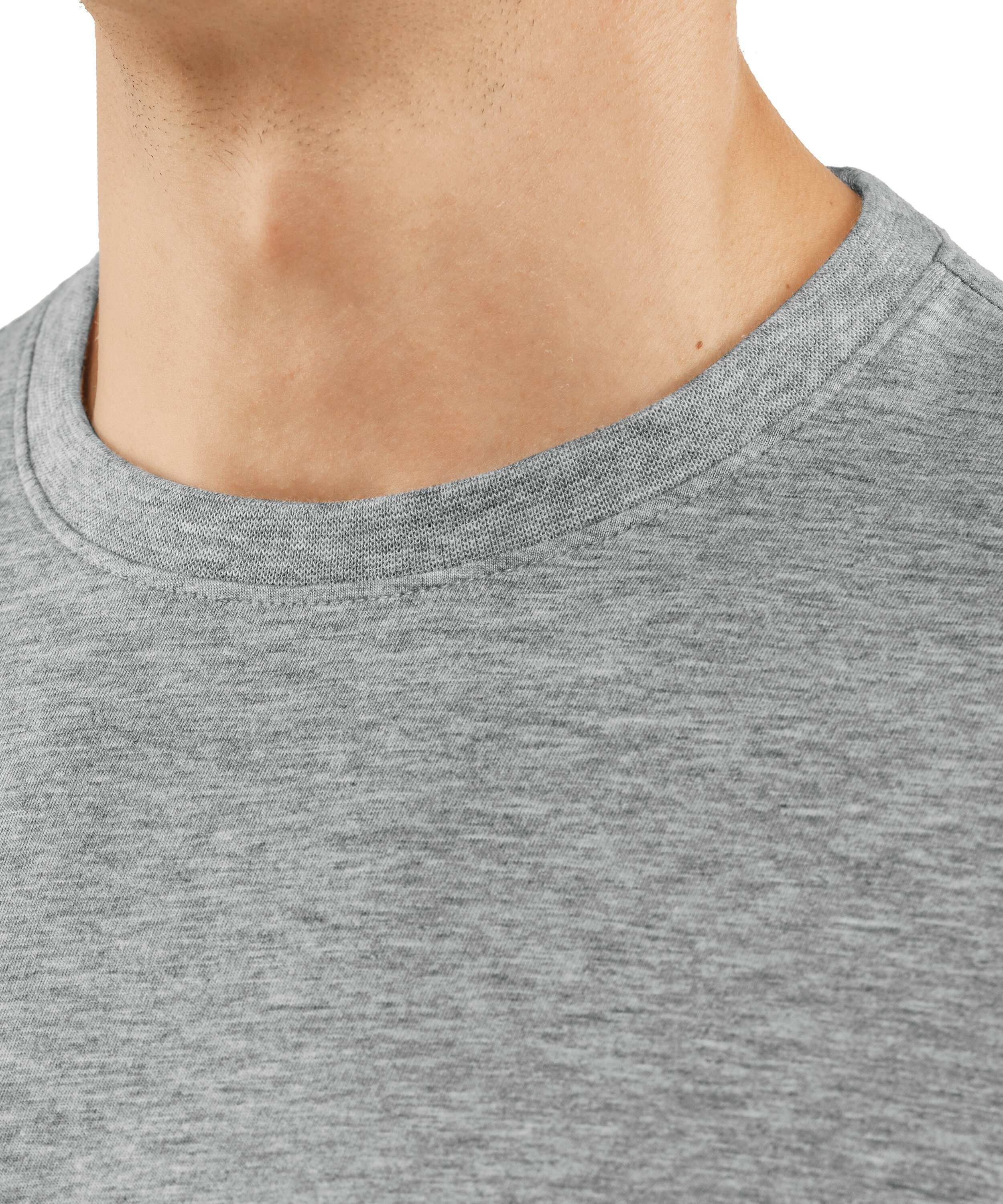 FALKE T-Shirt (1-tlg) aus (3400) hochwertiger Pima-Baumwolle grey light