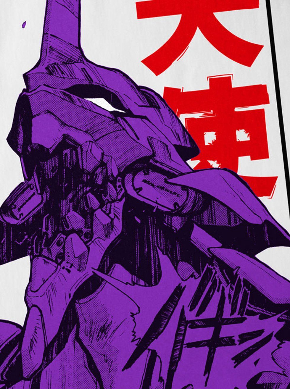 anime 3 Herren T-Shirt Print-Shirt Rage style3 Neo-Tokyo weiß evangelion japanisch