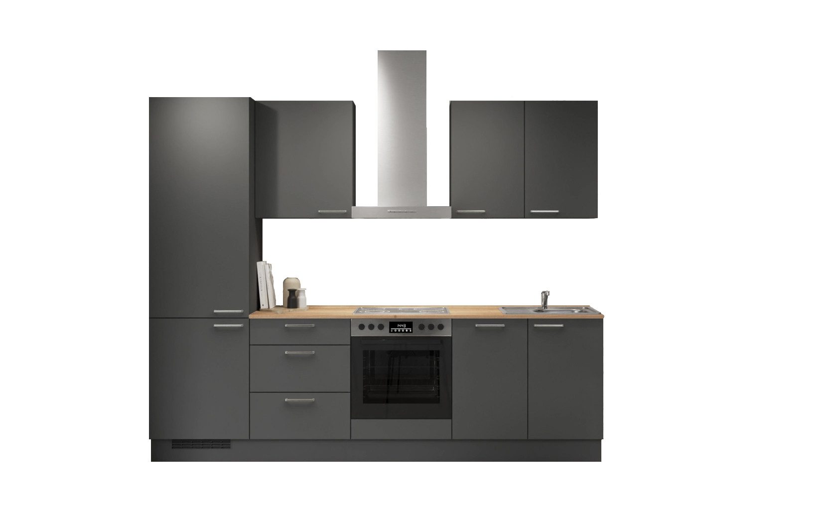 nobilia® Küchenzeile Kopenhagen, individuell anpassbar, gratis Küchenplanung mit Profis, (270 Breite), vormontiert, wahlw. mit E-Geräten, inkl. Lieferung