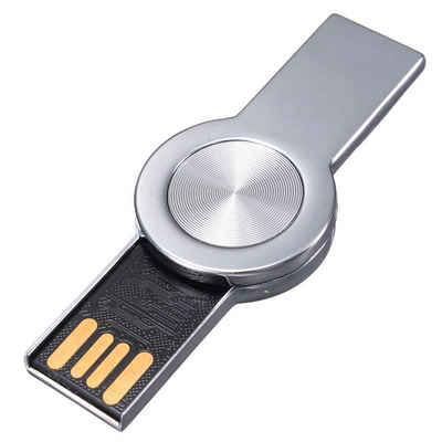 Insma USB-Stick (USB 2.0, Lesegeschwindigkeit 15,00 MB/s, 16GB Speicherstick drehbar Silber)