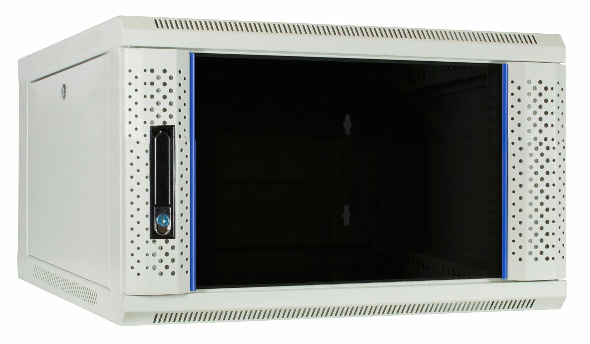 DSIT Wandgehäuse 4 HE Serverschrank, Wandgehäuse mit Glastür, Weiß, (BxTxH) 600 x 600 x, 100