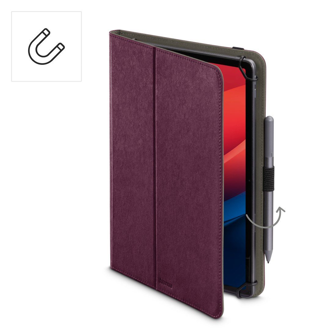 Hama Tablet-Hülle Schutzhülle "Velvet" für Tablets 24 - 28 cm (9.5 - 11), mit Einsteckfächer, universell