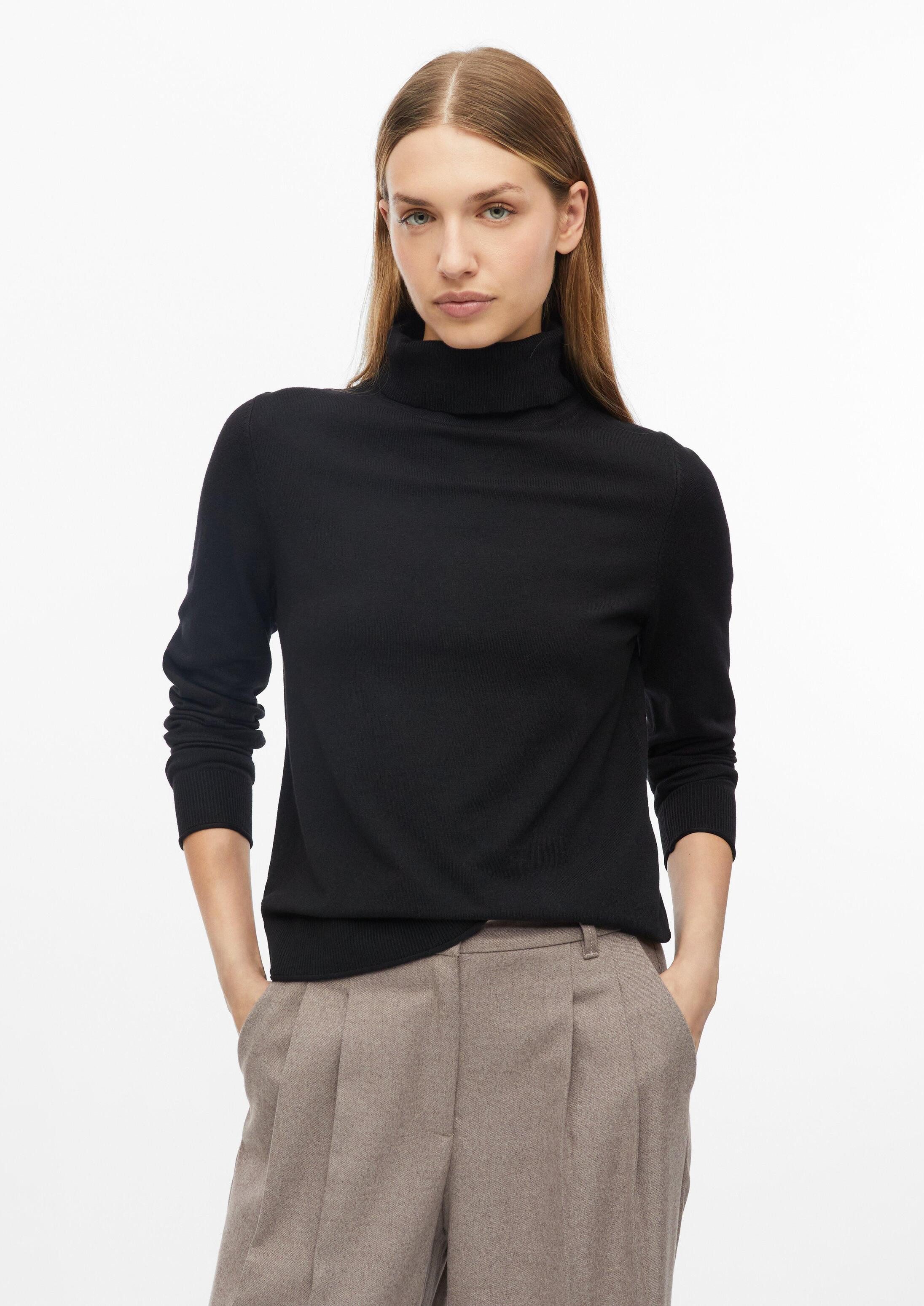 s.Oliver Longpullover Strickpullover Feinstrickpullover mit Rollkragen