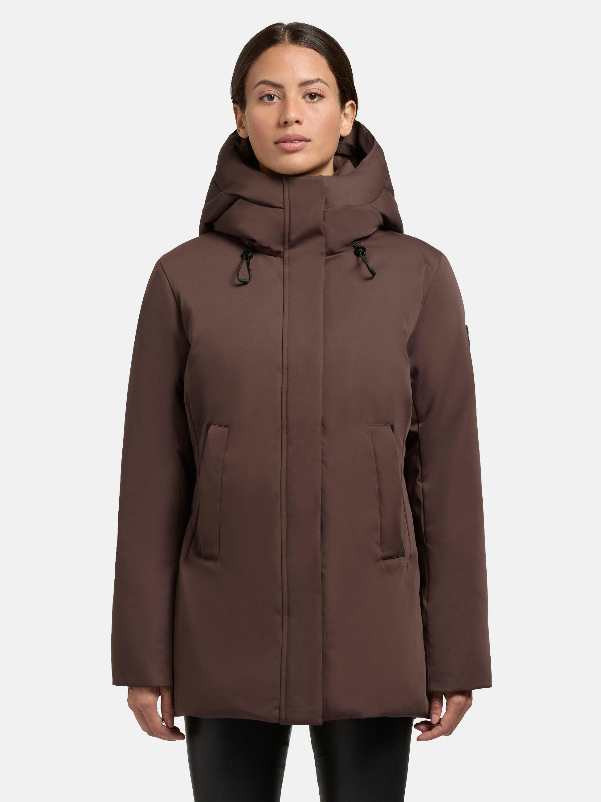 khujo Winterjacke Palla-YM Damen Wintermantel mit verstellbarer Kapuze günstig online kaufen