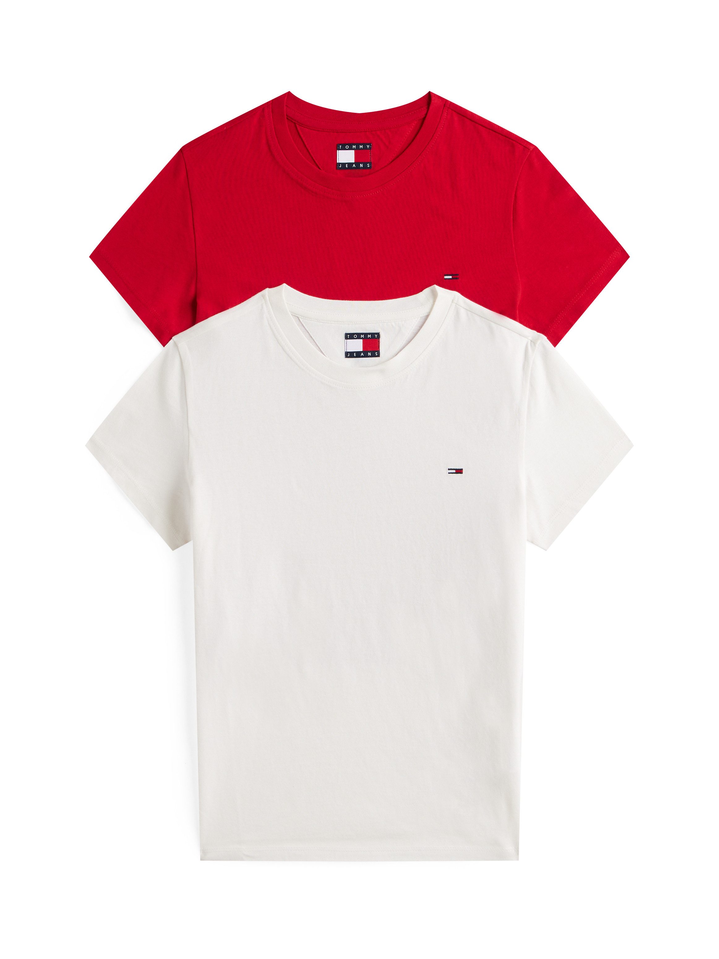 Tommy Jeans T-Shirt TJW 2PACK C-NECK TEE (Packung, 2-tlg., 2er) mit Logo-St günstig online kaufen