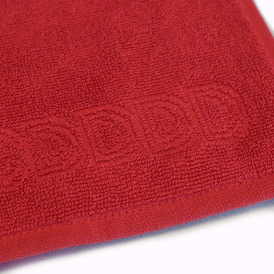 2x 2x Küchentuch Logo, x x DDDDD Geschirrtuch 50 cm + 60 (Set, cm) 4-tlg., Combi-Set: 55 65 rot Geschirrtuch