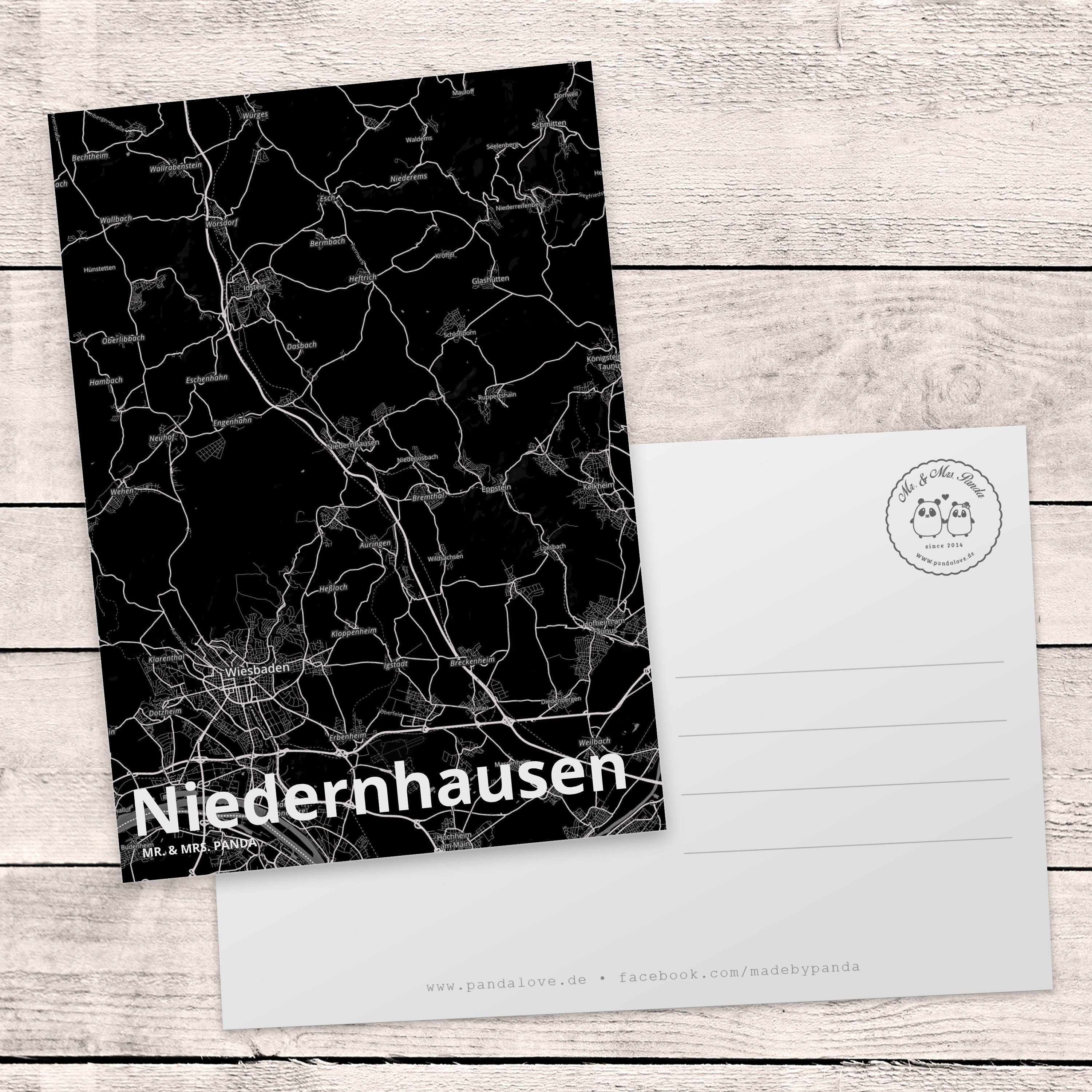 Dorf Stadtplan, & Stadt Mr. Landkarte D Geschenk, Map - Panda Postkarte Niedernhausen Karte Mrs.