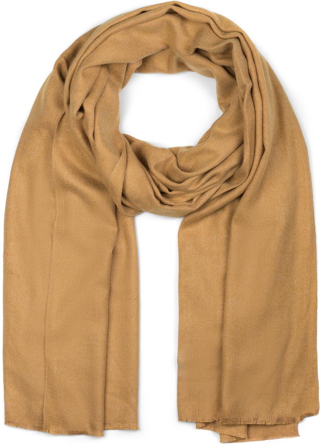 styleBREAKER Modeschal Unifarbener Schal mit Fransen, (1-St)