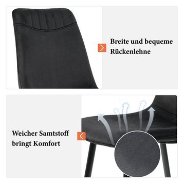 REDOM Essgruppe Esstisch mit 4 Stühlen Set, (Modernes Tisch- und Stuhlset, Marmor gemusterter Esstisch, 5-tlg., Klassische und elegante Stühle), Esstisch mit 4 Stühlen Set Küchen Tisch Esszimmerstuhl