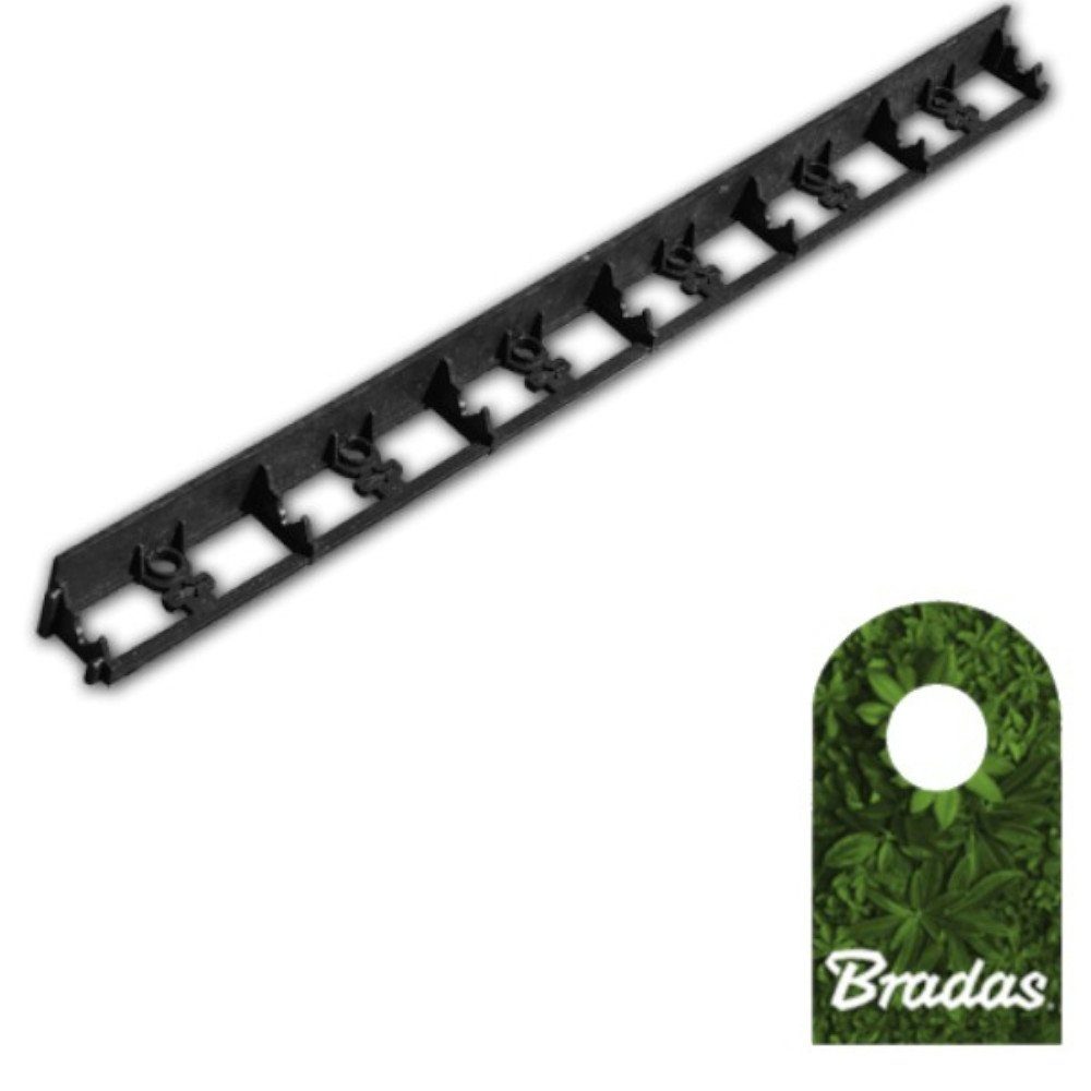 Bradas Rasenkante 1m Rasenkante Beetumrandung PVC Mähkante 58/1000mm ECO RIM-BORD Bradas