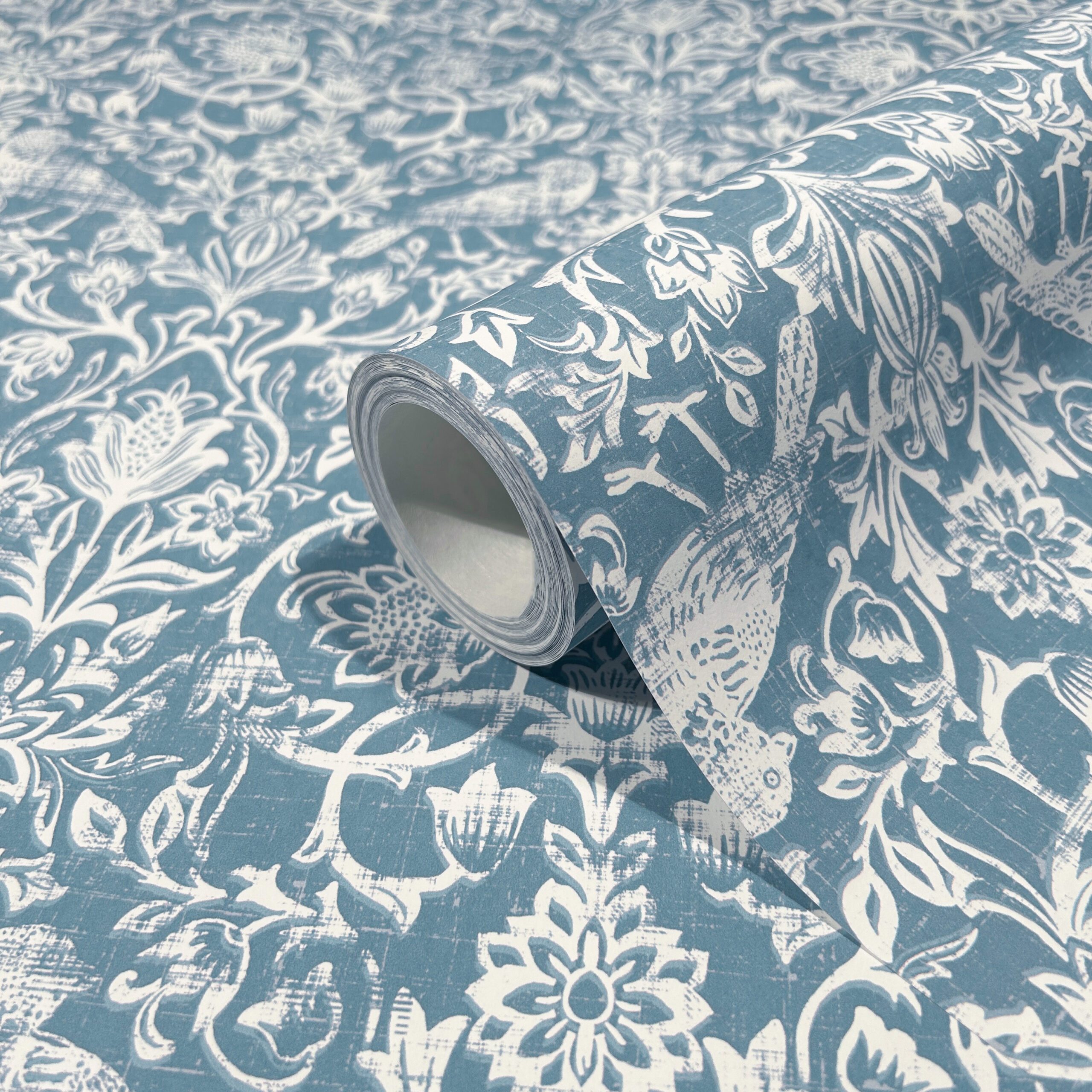 Marburg Vliestapete Blätter und Vögel Floral Modern 10,05 m x 0,53 m Grau günstig online kaufen