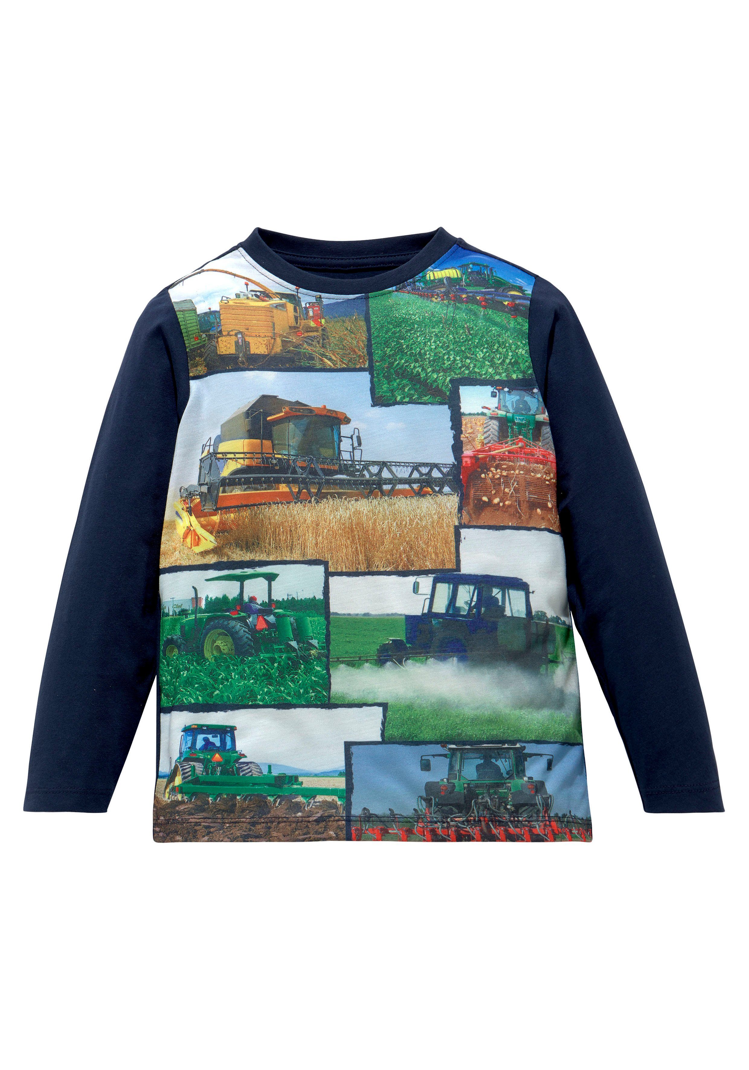 Langarmshirt Landmaschinen KIDSWORLD Druck mit