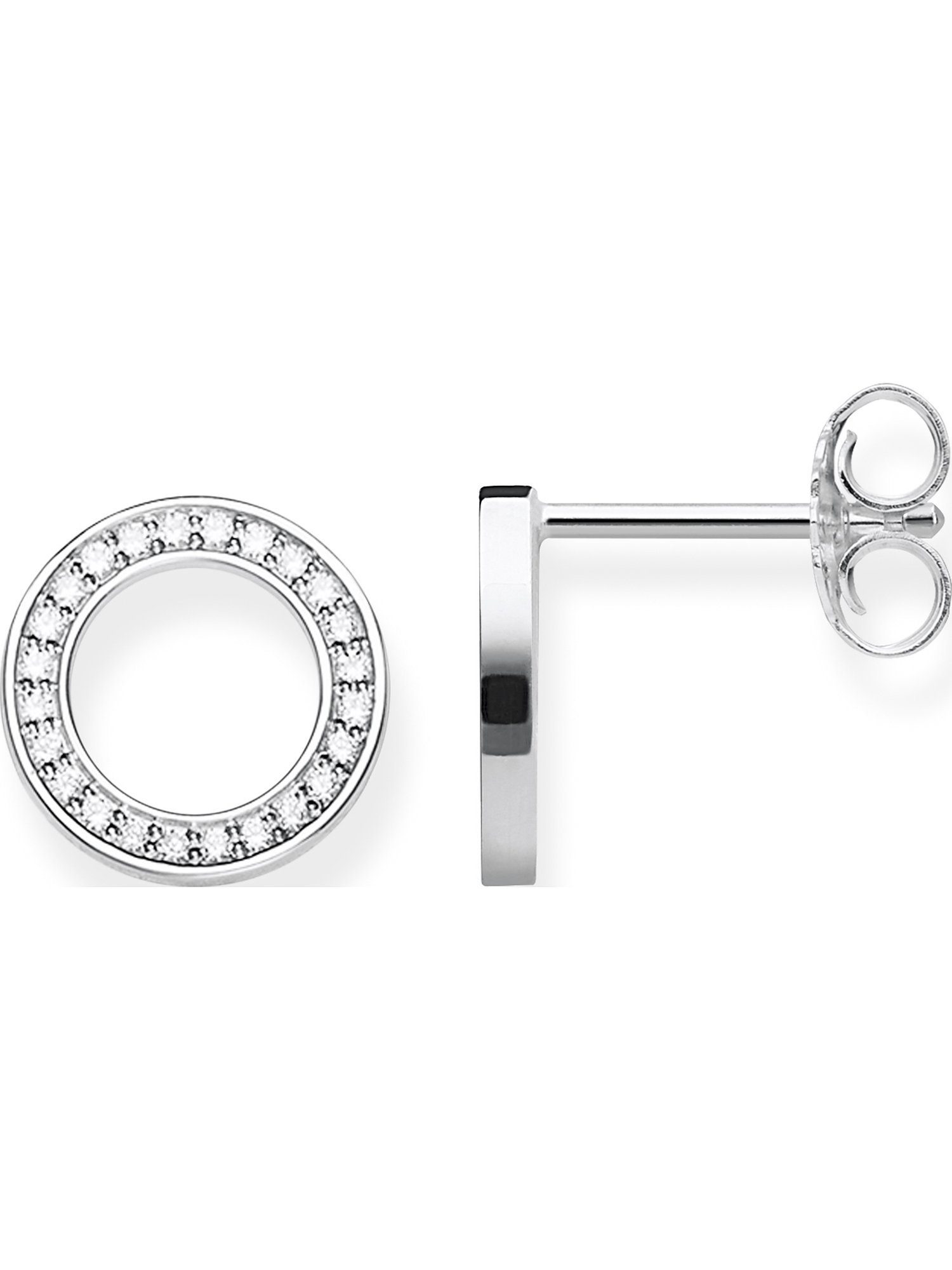 THOMAS SABO Paar Ohrstecker Thomas Sabo Damen-Ohrstecker 925er Silber Zirkonia