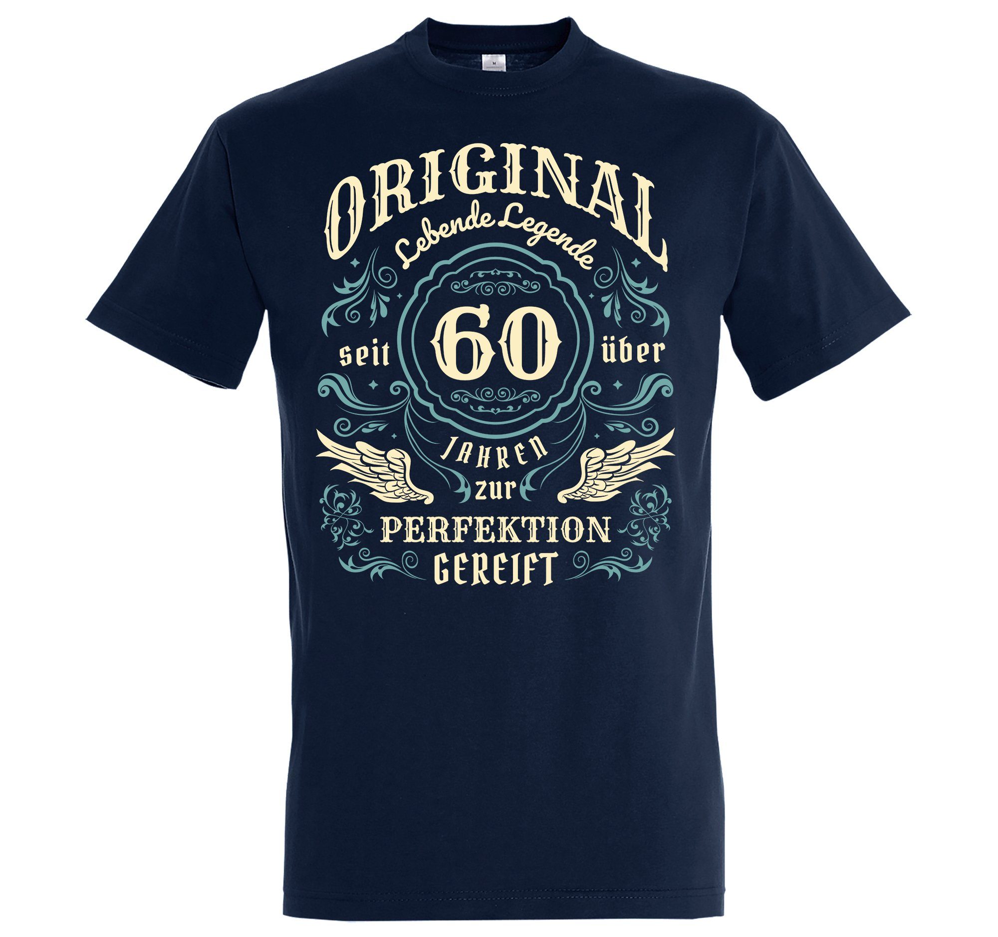 Youth Designz T-Shirt Navyblau Shirt Herren Frontprint "Lebende lustigem Geburtstatgs Seit Legende mit 60 Jahren"