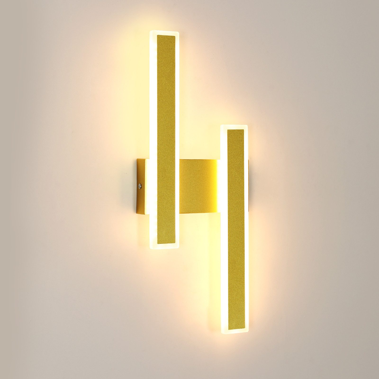 Goeco Wandleuchte Doppellicht Rechteckige Acryl-LED-Wandlampe, 44x18x3,5cm, günstig online kaufen