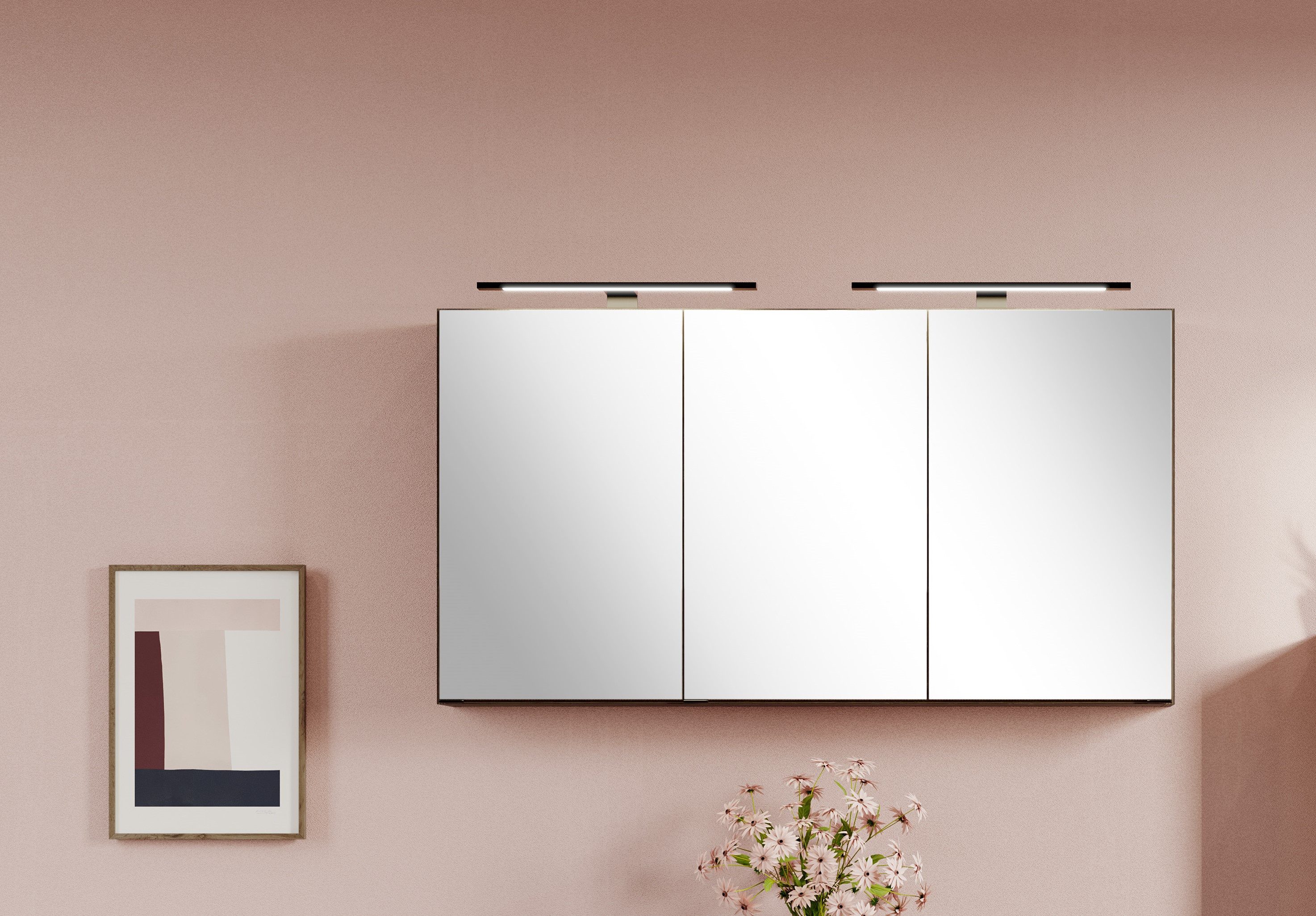 welltime Spiegelschrank Welltime, Breite 120 cm, gedämpfte Scharniere, inkl. Steckdose