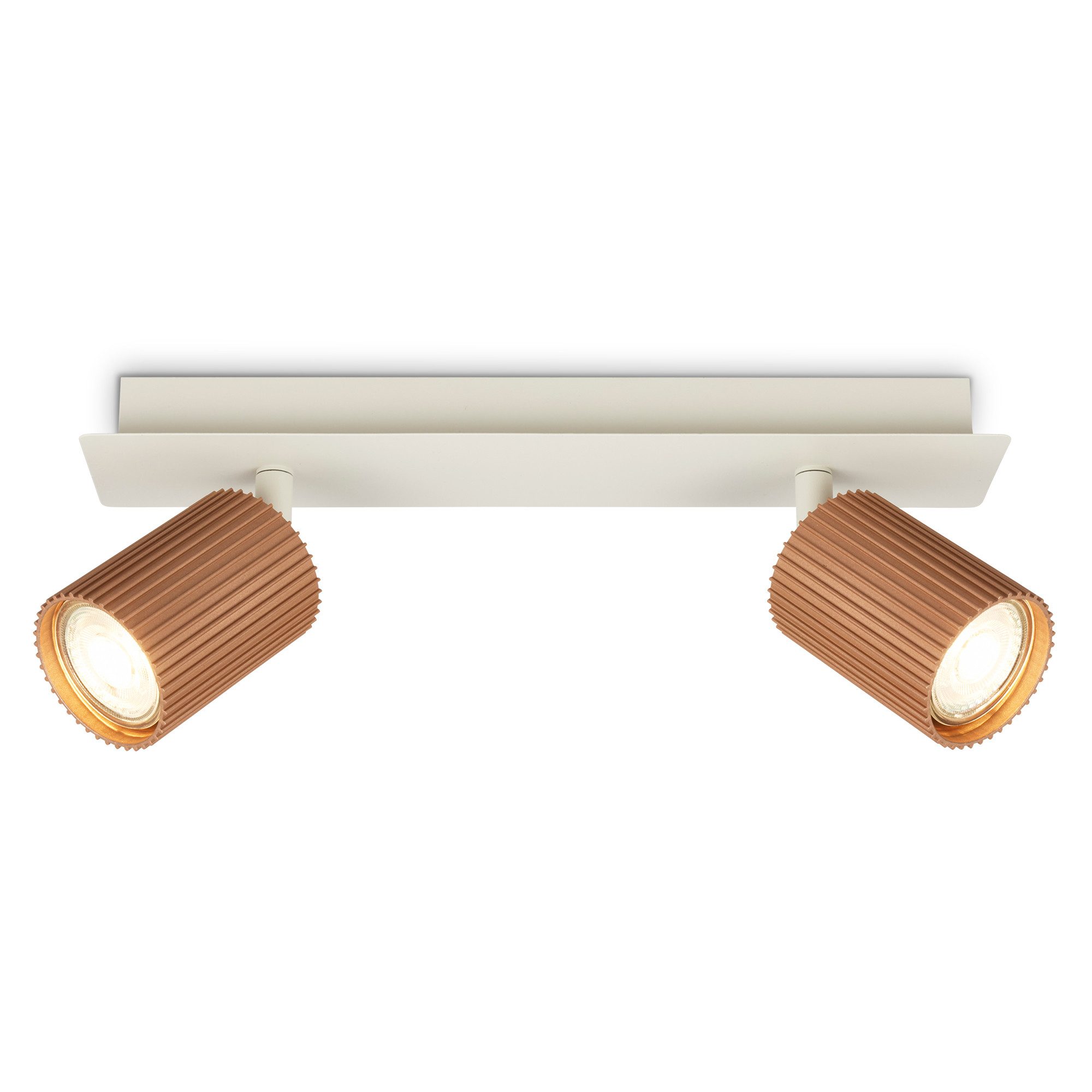 Briloner Leuchten LED Deckenspot Deckenleuchte Wandleuchte schwenkbar GU10 Deckenlampe Wohnzimmer Flur, 2-flammig, ohne Leuchtmittel, Abhängig vom Leuchtmittel, Schwarz, Beige, Coffee-Warmgrey, Wohnzimmer, Flur, Büro