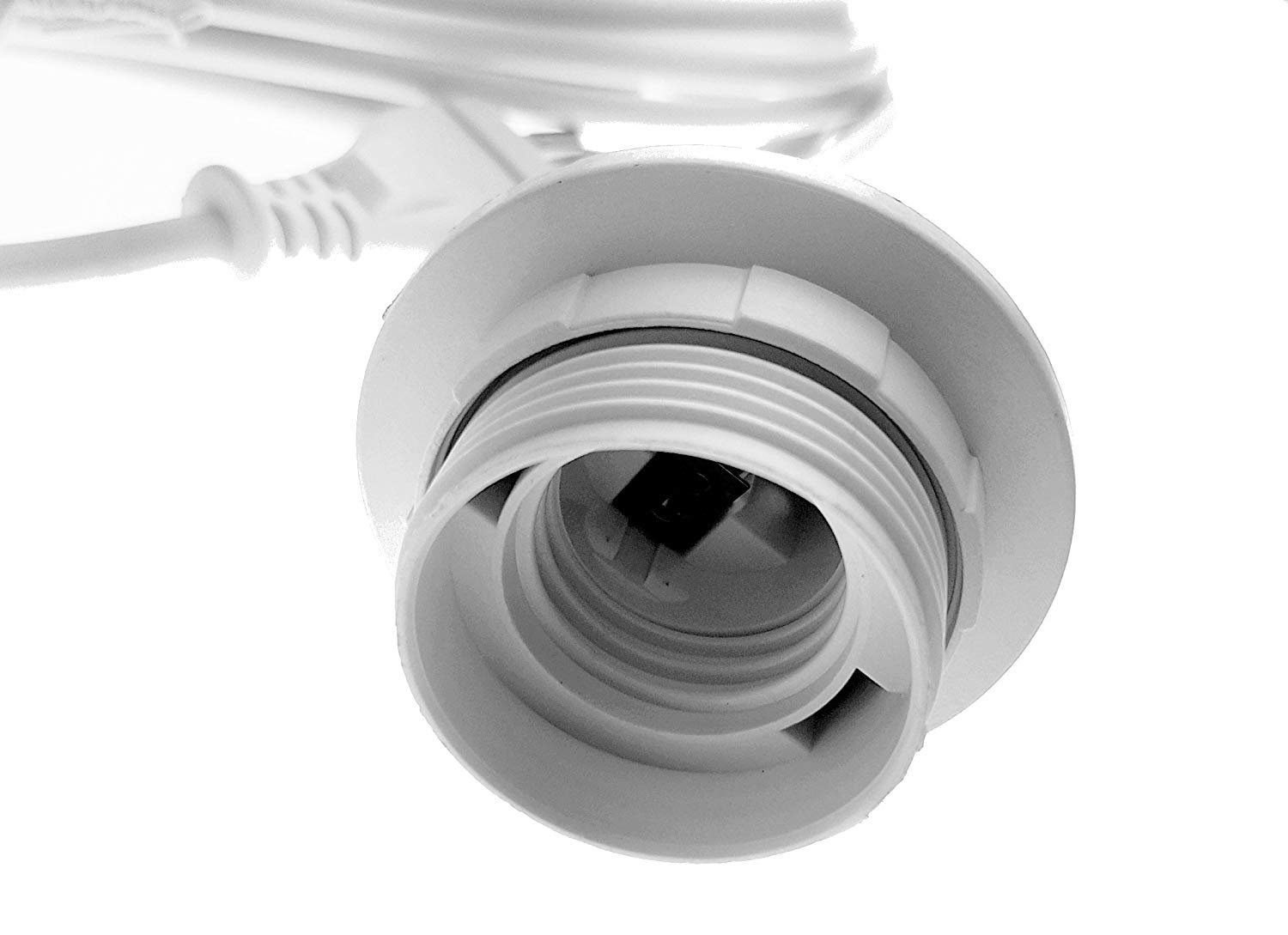 TRANGO LED Pendelleuchte, 3er Pack E27 Schraubring Schalter, weiß Hängeleuchte Lampenaufhängung ON/OFF Netzkabel Lampenfassung Pendelleuchte I I I I Schalter mit mit - 1011-350W 3,5m Fassung