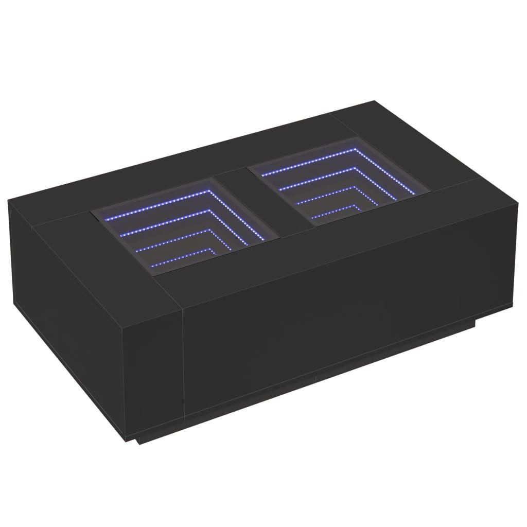 vidaXL Couchtisch Couchtisch mit Infinity-LED Schwarz günstig online kaufen