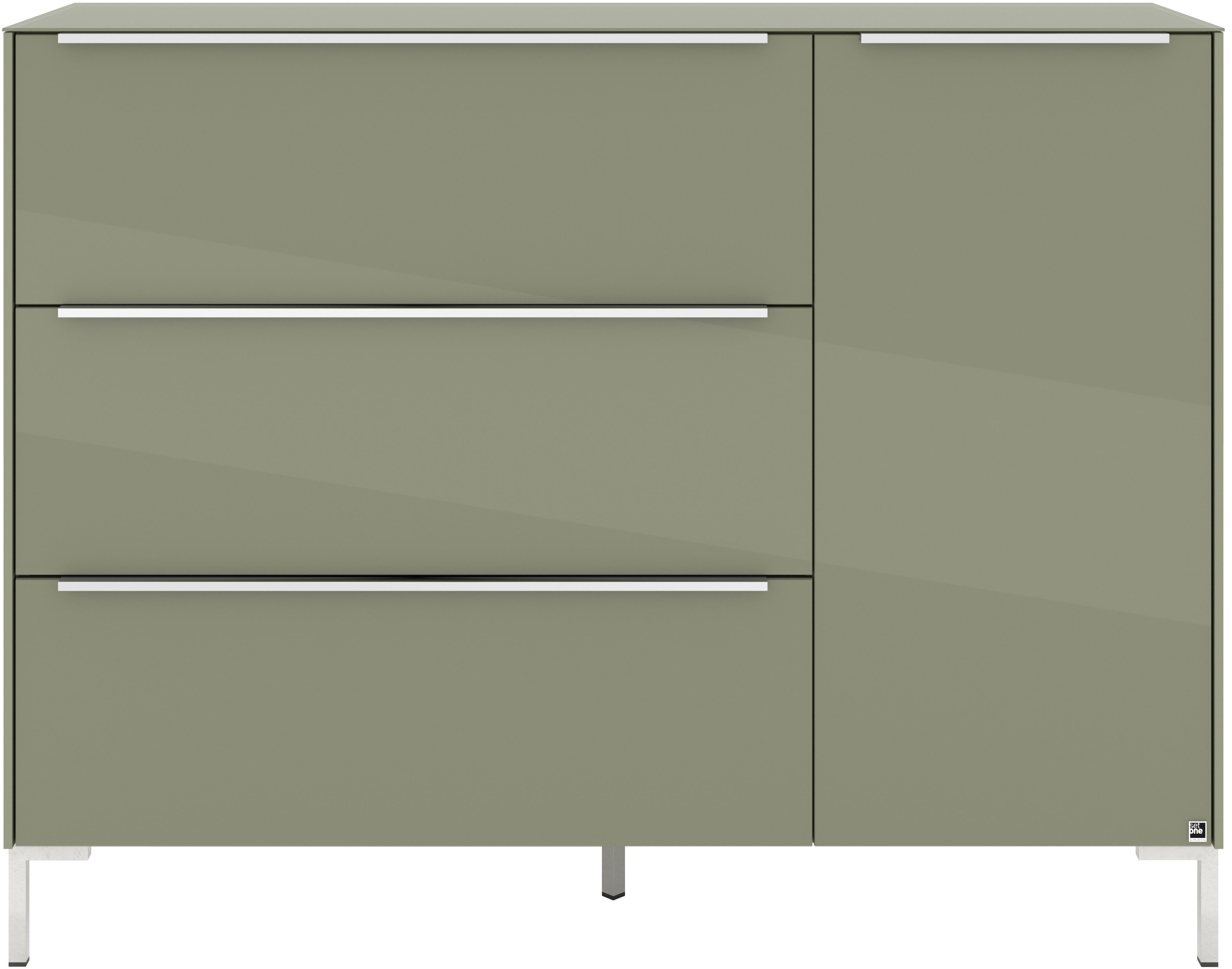set one by Musterring Sideboard Reno (1 St), Mit Winkelfuß in diversen Farben, 108 cm Höhe & Farbauswahl