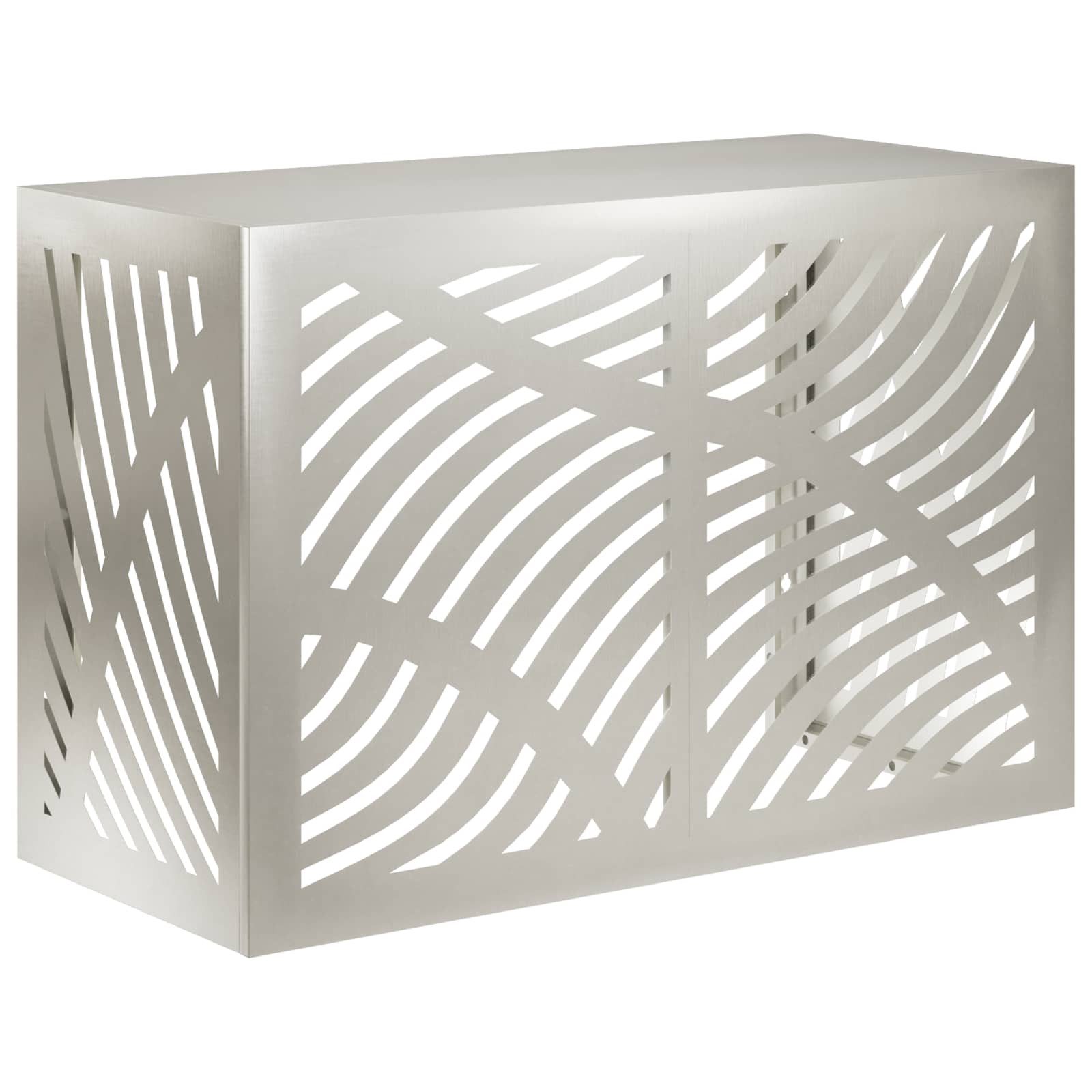 vidaXL Wärmepumpen-Verkleidung 90 x 40 x 60 cm Abdeckung Verkleidung Klimaanlage Silber 90x40x60 cm E