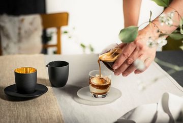 Eisch Espressoglas Affogato al caffè Glas 109/5 mit Kännchen, Kristallglas, im Geschenkkarton, 100 ml, 3-teilig