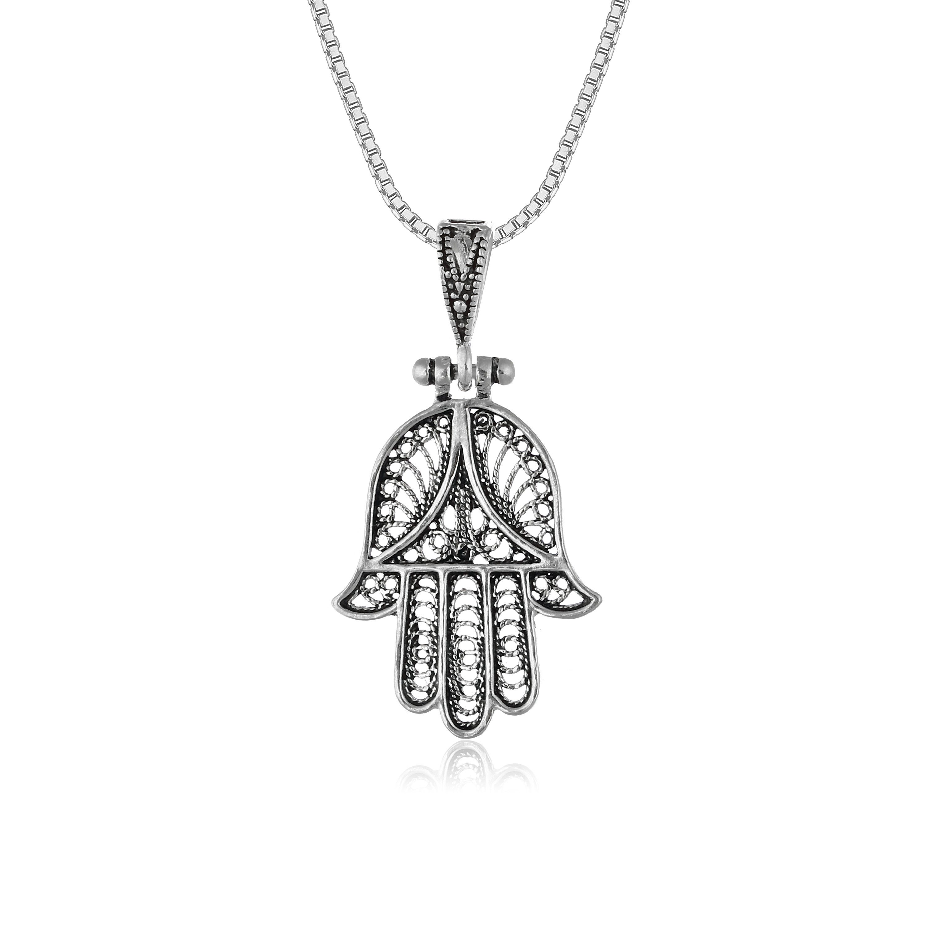 NAHLE Kette mit Anhänger Silberkette Hamsa günstig online kaufen