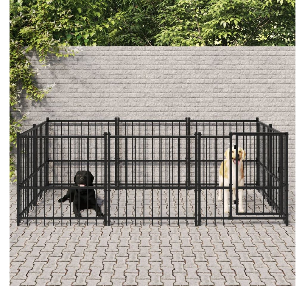 Thumbnail - vidaXL Hundezwinger Outdoor-Hundezwinger Stahl 5,63 m²