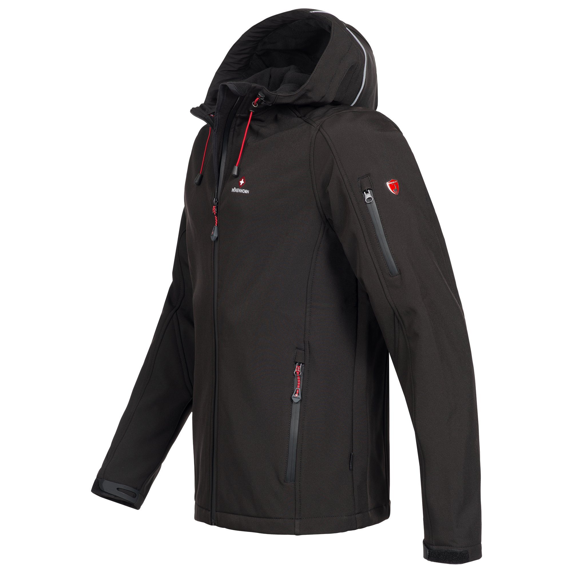 Höhenhorn Softshelljacke Altus Herren Softshell Jacke Outdoor Funktionsjacke Übergangsjacke Schwarz