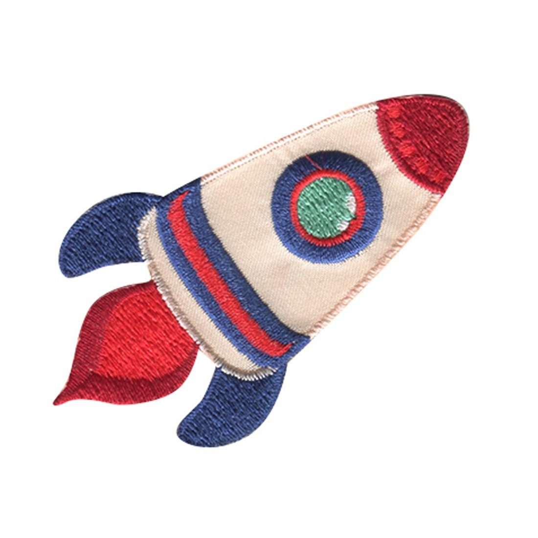 Catch the Patch Aufnäher Bügelbild, Aufbügler, Applikationen, Patches, Flicken, zum aufbügeln, Polyester, Rakete Fahrzeug - Größe: 4,2 x 7,8 cm