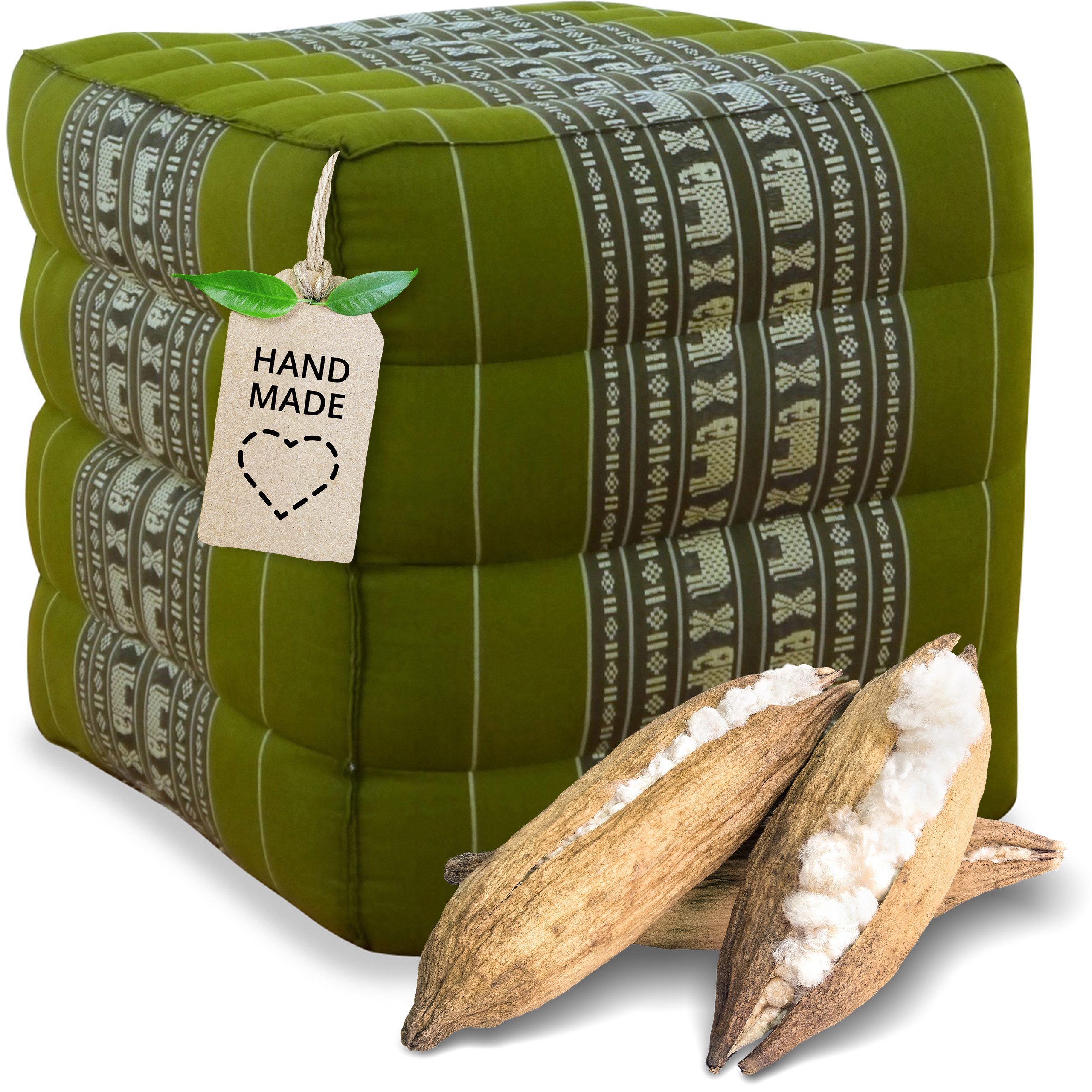 livasia Polsterhocker Würfelkissen, vegan und handgefertigt, günstig online kaufen
