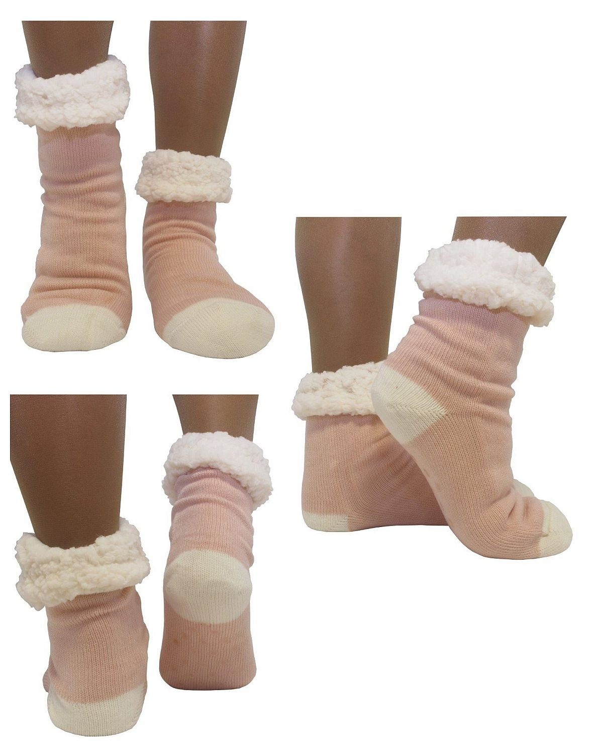 Antonio Kuschelsocken Hüttensocken Haussocken Hüttenschuhe Herz ABS Teddy