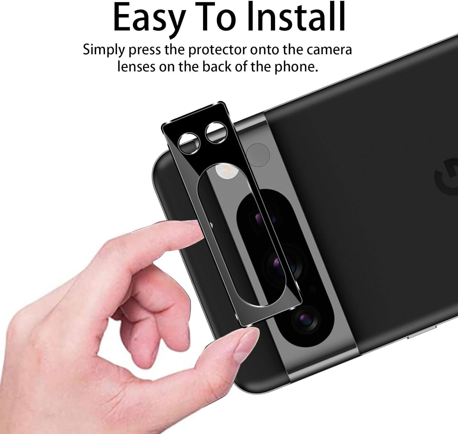 MSM Displayschutzglas 2X Schutzglas (Display + Kamera) für Google Pixel 8 Pro Panzerfolie – Bild 3 von 5