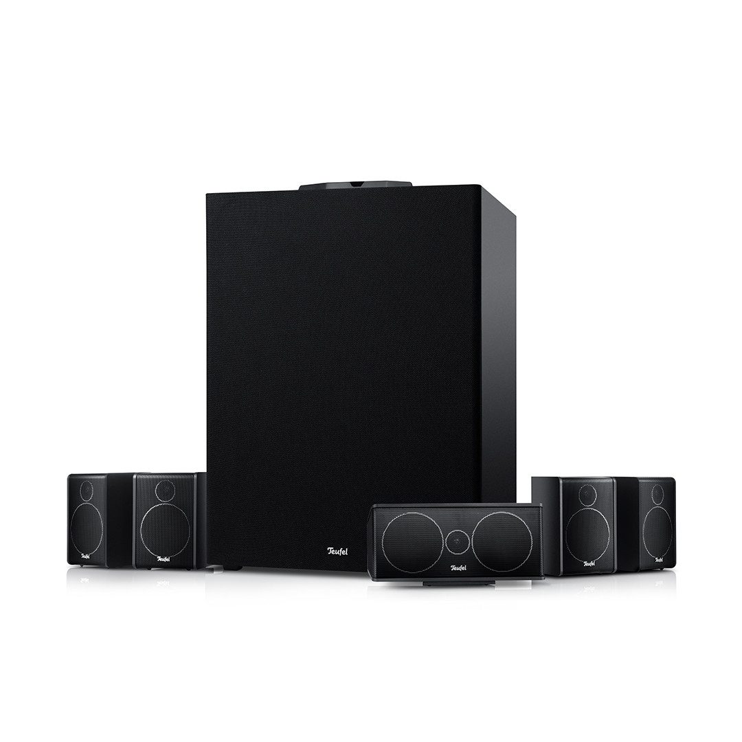 Teufel CONSONO 25 CONCEPT Surround Power Edition "5.1-Set" Lautsprechersystem (Bluetooth, HDMI, AUX, 150 W, Integrierter AV-Receiver mit Bluetooth 5.0, Klangeinstellungen)