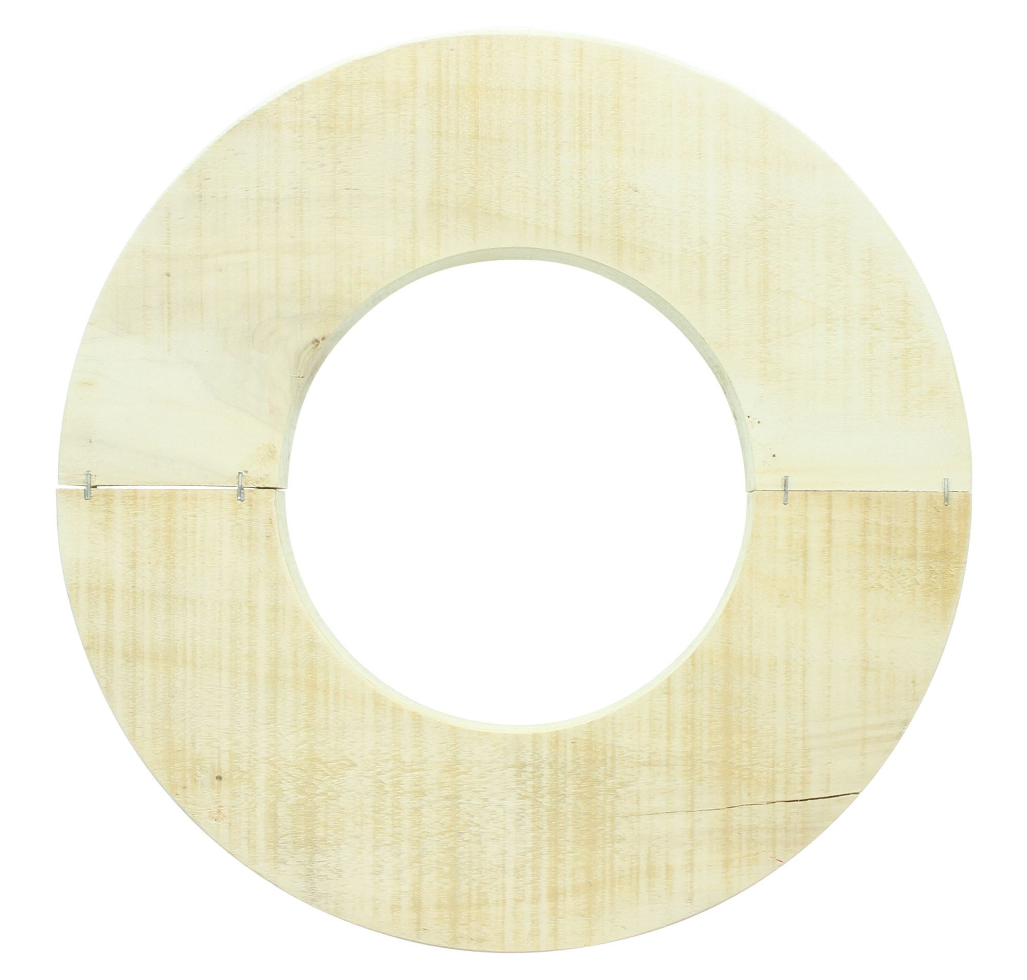 Dekoleidenschaft Dekokranz Dekoring "Nature" aus Holz, natur, Ø 35 cm, Holzring, Holzkranz, Holzscheibe, Kranz ganzjährig nutzbar, Adventskranz, Naturkranz