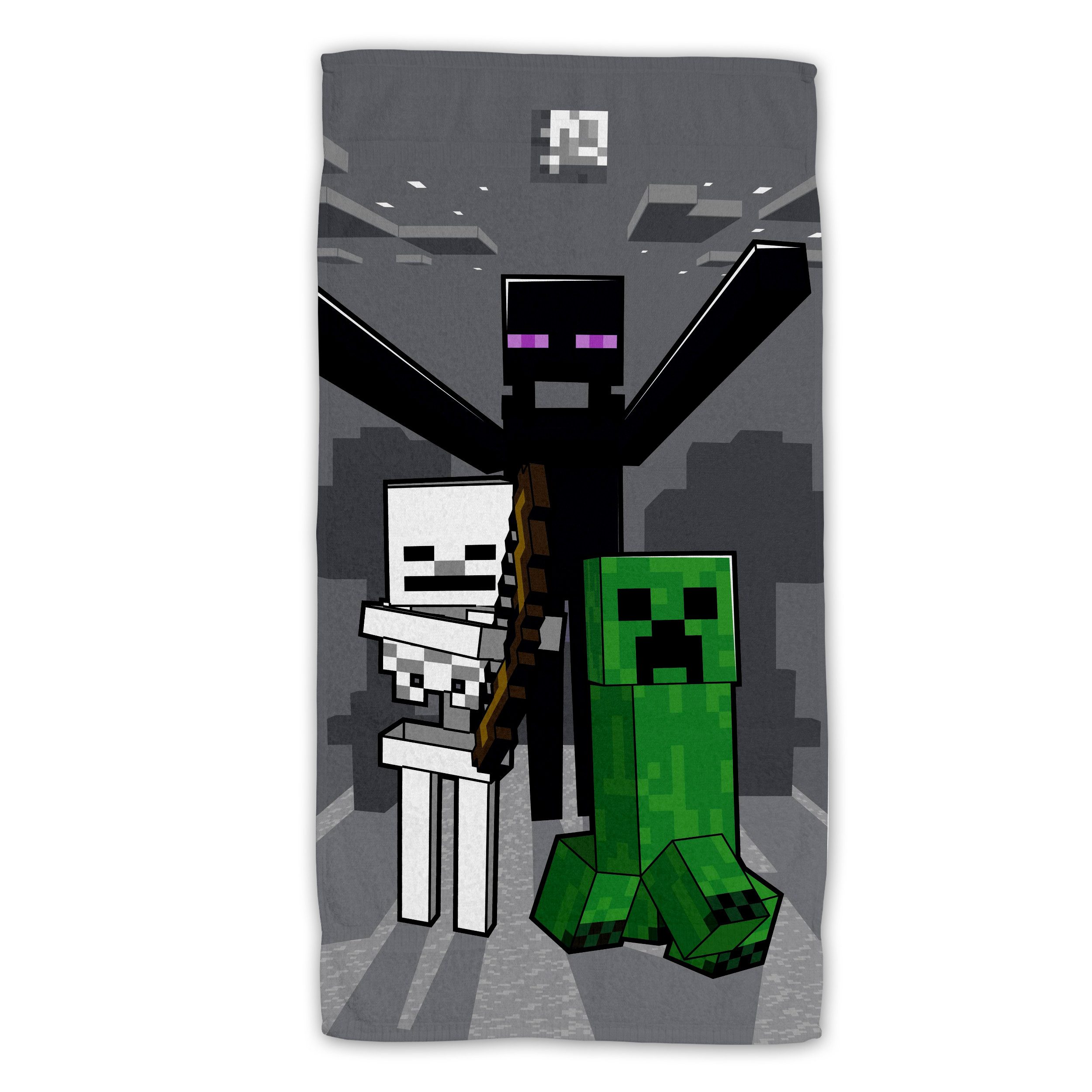 Minecraft Strandtuch Baumwolle Strandtuch Frottee Badetuch mit Premium Druck, 70x140 cm